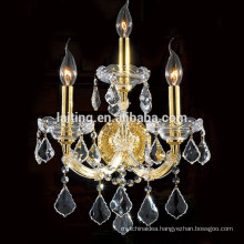 Antique Gold Cristal Chandelier Candle Wall Lamp for Wedding Hall Decoration